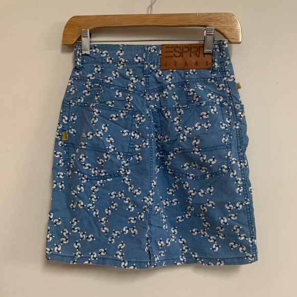 Esprit Printed Jean Skirt Vintage - Picture 4 of 14